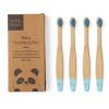 Wild & Stone Organic Baby Bamboo Toothbrush | 4 Pack | Soft Fibre Bristles | 100% Biodegradable Handle | BPA Free | Vegan Eco Friendly Baby Toothbrushes (Baby Blue) view 1