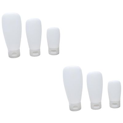 FRCOLOR 6pcs Portable Lotion Bottles Silicone Travel Dispenser Bottles Eco-friendly Storage Containers