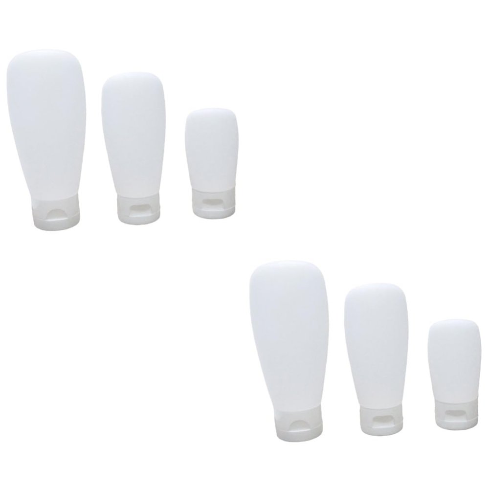 FRCOLOR 6pcs Portable Lotion Bottles Silicone Travel Dispenser Bottles Eco-friendly Storage Containers