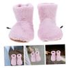 ABOOFAN Usb Electric Foot Warmer Plush Heating Shoes for Women Pink Rechargeable Thermal Foot Heater Slippers Indoor Winter Warmers view 3