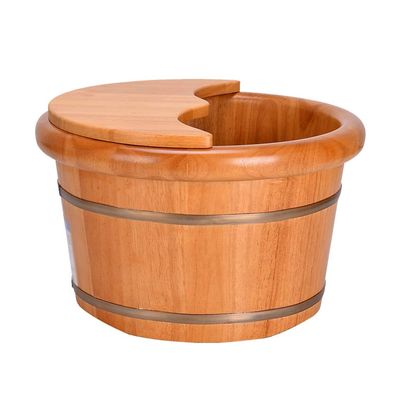 Foot Tub, Foot Basin Tub Bucket, Massage, Spa, Sauna, Soak,foot Bath Wooden Bucket Foot Spa Household Wash Basin (Color : B) Present