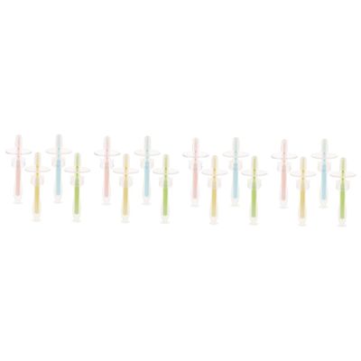 Beaupretty 16pcs Silicone Toothbrush for Boy Girl Months Boy Girl Training Toothbrush Suction Base for Year Old