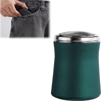 Mini Electric Shaver Portable Men Travel Razor Waterproof, Pocket Size Washable Electric Razor, Electric Shaver for Men, Suitable for Carrying Around, Easy to Clean (Green)
