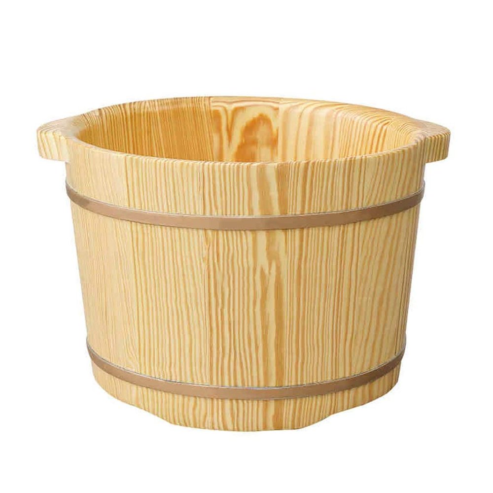 Foot Tub, Foot Basin Tub Bucket, Massage, Spa, Sauna, Soak,foot Bath Wooden Bucket Foot Spa Household Wash Basin Present