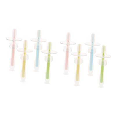 Beaupretty 8pcs Toothbrushes for Boy Girl Training Silicone Toothbrush Suction Base for Boy Girl at Home Travel