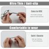 4pcs Eye Glasses Ear Cushion, Upgrade Soft Silicone Temple Sleeves Pads for Glasses Tip Anti-Slip Elastic Comfort Eyewear Retainer for Sunglasses Reading Eyeglasses (Gray) view 3