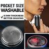 Pocket Size Washable Electric Razor, Mini Electric Shaver Portable Men Travel Razor Waterproof, Electric Shaver for Men, Suitable for Carrying Around, Easy to Clean (Black+Green) view 3