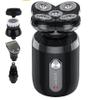 4D Men's Rechargeable Bald Head 5 In 1 Electric Shaver 5 Floating Heads Beard Nose Ear Hair Trimmer Razor Clipper Facial Brush view 1