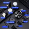 4D Men's Rechargeable Bald Head 5 In 1 Electric Shaver 5 Floating Heads Beard Nose Ear Hair Trimmer Razor Clipper Facial Brush view 2