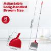 6 Pcs Broom and Dustpan Set 54 Inch Indoor Broom with Dust Pan Combo Set for Home Angle Broom and Dust Pan Kitchen Broom for Floor Cleaning view 2