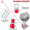 6 Pcs Broom and Dustpan Set 54 Inch Indoor Broom with Dust Pan Combo Set for Home Angle Broom and Dust Pan Kitchen Broom for Floor Cleaning view 4