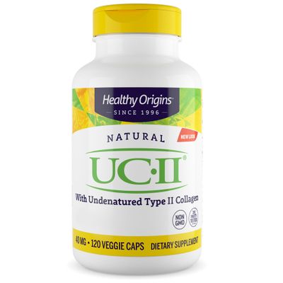 Healthy Origins Natural UC-II (Natural Type 2 Collagen), 120 Capsules, Lab Tested, Gluten Free, Soy Free, Non-GMO