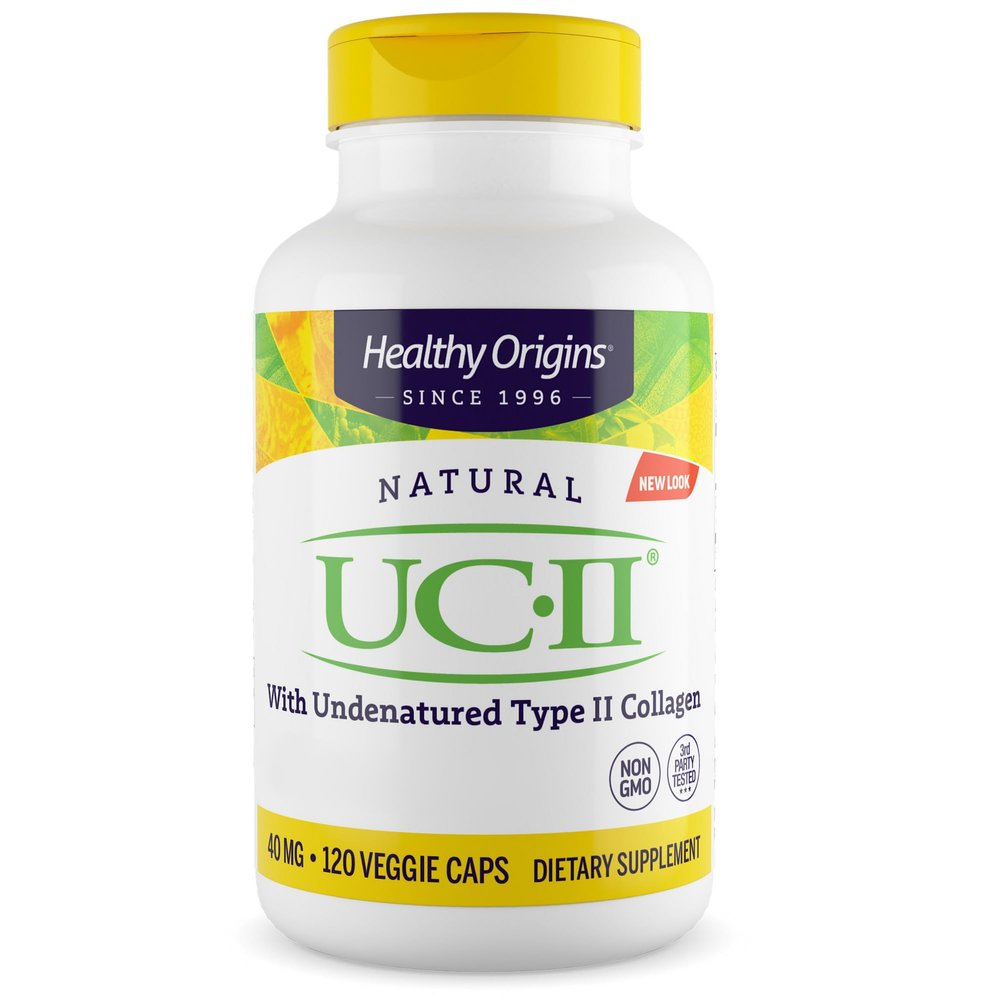 Healthy Origins Natural UC-II (Natural Type 2 Collagen), 120 Capsules, Lab Tested, Gluten Free, Soy Free, Non-GMO