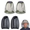 Anti-Mosquito Hat, 4 Pieces, Anti Insect Net Hat, Nylon Anti Mosquito Net, Fine Mesh, Face Protection from Mosquito Bite, for Outdoor Travelling Fishing Camping Hiking Fishing, Black and Green view 1
