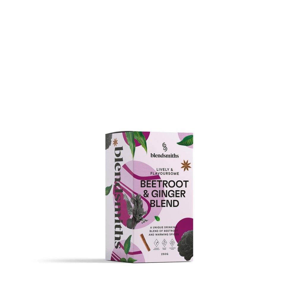 BLENDSMITHS Pink Chai Latte Drinking Powder, Beetroot, Ginger Spiced Vegan, Gluten Free Blend, 250g Box 23 Servings)