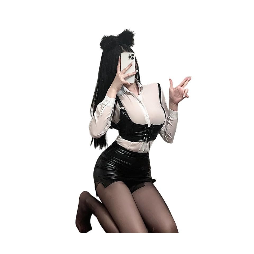 AHOR Sexy Secretary Cosplay OL Secretary Costume Japanese Seductive Roleplay Teacher Uniform Pajamas Sexy Lingerie