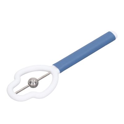 Tongue Tip Exerciser, Blue and White Tongue Training Tool, Portable, Ergonomic, Gourd Shape, Metal and Plastic for Clear Speech for Child (Blue White)