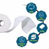[36 Rolls] - 2 PLY Jumbo Kitchen Rolls 525 Sheets/Pulls Centrefeed Kitchen Towels 40 GSM Strong and Absorbent Embossed Cleaning Wipe White Hand Towel for Home, Office, Restaurants & Kitchen. view 4