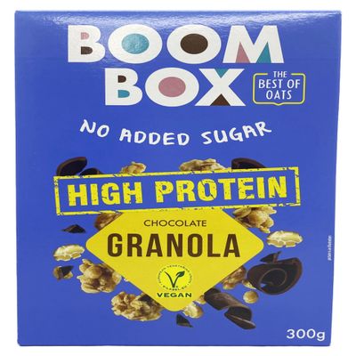 BOOM BOX High Protein Chocolate Oat Granola - 300g, Energizing and Indulgent Breakfast (300G, Mueseli-choco)