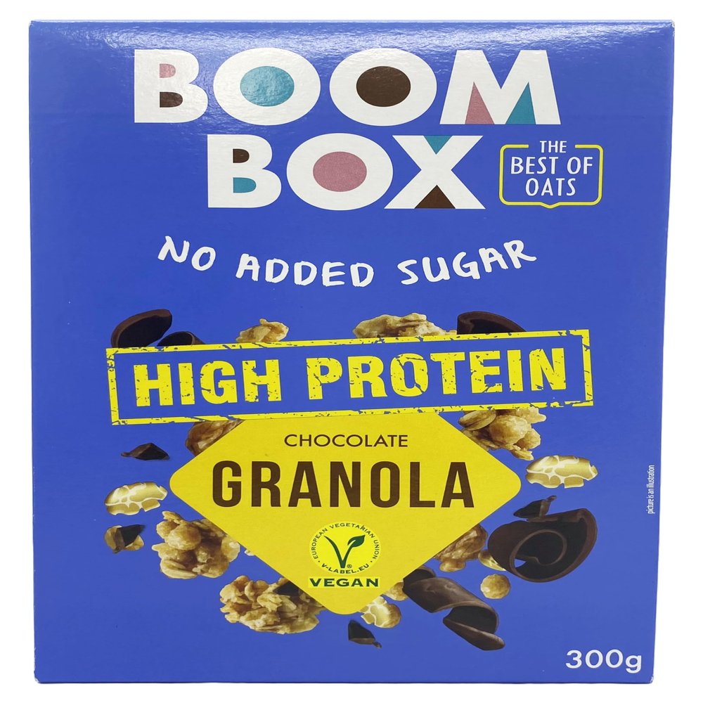 BOOM BOX High Protein Chocolate Oat Granola - 300g, Energizing and Indulgent Breakfast (300G, Mueseli-choco)
