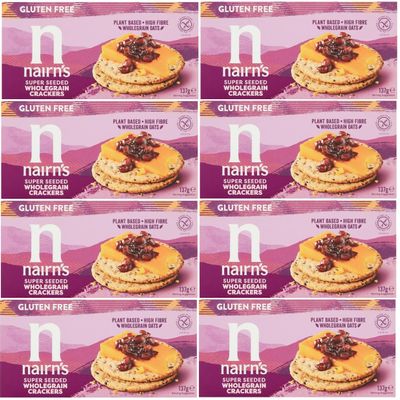 Nairn's Gluten Free Wholegrain Seeded Crackers 137g (Pack of 8)