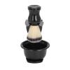 Beard Care Kit,Brush Holder Soap Bowl Hair Beard Shave Brush Kit,Pocket Beard Brush with Holder and Soaping Bowl,Men Hair Cleaning Styling Set view 4