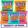 Olly's Pretzel Thins, New Variety Pack, 35g (Pack of 10), x2 Salted, x2 Multi Seeded, x2 Sour Cream, x2 Sweet Chilli x2 Cheesy, Low Calorie Snacks, Low Fat, Source of Fibre, No Preservatives view 1