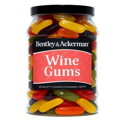 Wine Gums - (700g) Original Retro Wine Gums Sweets Gift Jar By Bentley & Ackerman's Sweet Shop.
