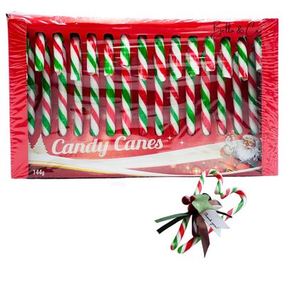 2x 15 Peppermint Flavour Christmas Candy Canes | Christmas Gifts | Sweets In Bulk | Christmas Tree Decorations | Christmas School Gifts For Children | Stocking Fillers | 144g