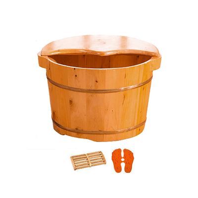 SilteD Sauna BucketPure Wood Bathtub BucketHandmade Sauna Accessories For Footbath TubsFoot Relaxing Bath Barrel (Color : B) Present
