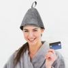 Beavorty Lightweight Sauna Hat for Men Women Felt Bath Hat Portable Stylish Design view 2