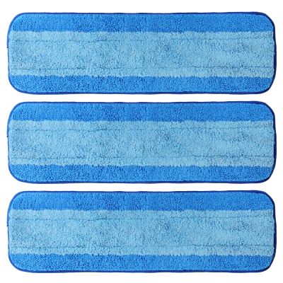 AmaVins Microfiber Cleaning Pads for Bona Mop, Reusable Microfiber Mop Pads , 3 Pack Washable Mop Pads, No Residue, Super-Absorbent, 18 Inch Mop Pads