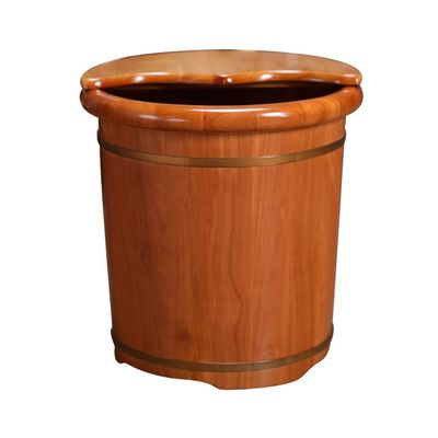 SilteD Sauna BucketPure Wood Bathtub BucketHandmade Sauna Accessories For Footbath TubsFoot Relaxing Bath Barrel Present