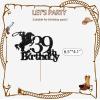 Cowboy 39th Birthday Cake Topper, Cowboy Happy Birthday Cake Decor for Men, Cowboy 39th Birthday Decoration, Western Themed Birthday Party Supplies - Black view 2