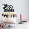 Cowboy 39th Birthday Cake Topper, Cowboy Happy Birthday Cake Decor for Men, Cowboy 39th Birthday Decoration, Western Themed Birthday Party Supplies - Black view 4