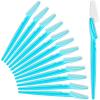 12 Pcs Eyebrow Razors, Face Razors Multipurpose, Exfoliating Dermaplaning Tools, Eyebrow Trimmers Shaver with Safety Cover, Facial Hair Removal for Women Men Body Use (Blue) view 1