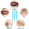 12 Pcs Eyebrow Razors, Face Razors Multipurpose, Exfoliating Dermaplaning Tools, Eyebrow Trimmers Shaver with Safety Cover, Facial Hair Removal for Women Men Body Use (Blue) view 2