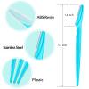12 Pcs Eyebrow Razors, Face Razors Multipurpose, Exfoliating Dermaplaning Tools, Eyebrow Trimmers Shaver with Safety Cover, Facial Hair Removal for Women Men Body Use (Blue) view 4