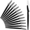 12 Pcs Eyebrow Razors, Face Razors Multipurpose, Exfoliating Dermaplaning Tools, Eyebrow Trimmers Shaver with Safety Cover, Facial Hair Removal for Women Men Body Use (Black) view 1