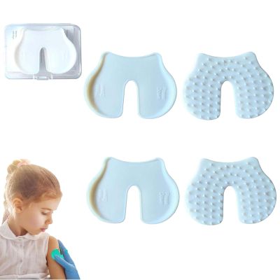 Ukisisi Plastic Shooting for Pain Relief, Reusable Child and Adult Shooting Aid Block with Storage Box, Lightweight To Relieve Pain Caused By Injection-4pcs||Blanco