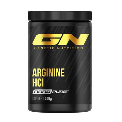 Nano Pure L-Arginine HCl - High Dose & Pure L-Arginine Powder - 3 g per Serving - Vegan, No Additives, Perfect Solubility - For Training, Fitness & Blood Circulation - 500 g - GN Laboratories