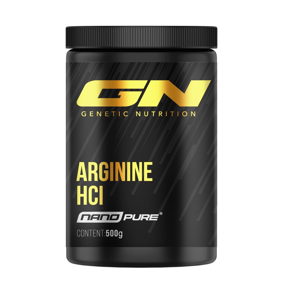 Nano Pure L-Arginine HCl - High Dose & Pure L-Arginine Powder - 3 g per Serving - Vegan, No Additives, Perfect Solubility - For Training, Fitness & Blood Circulation - 500 g - GN Laboratories