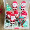 "100 Wafer Paper Cartoon Santa Claus Cold Plate Decorations for Cakes and Desserts - Baking and Decorating Supplies" view 2
