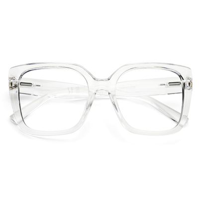 DOOViC Large Frame Reading Glasses 2.0 Womens Clear Oversized Blue Light Blocking Glasses