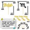 12Pcs Scorpio cake topper, Big Scorpio Energy/Scorpio Season Cake Decor, 12 constellation October December Birthday Cupcake Decoration, Horoscope Astrology Birthday Party Supplies, Gold Glitter view 2