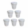 25L Litre White Plastic Plasterer Bucket Hard Wearing Container Mixing Bucket Chemical Hydroponics Bucket Paint Pail for Multi Use Fermentation Animal Feed Construction (Bucket with Lid N Handle, 8) view 1