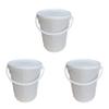 25L Litre White Plastic Plasterer Bucket Hard Wearing Container Mixing Bucket Chemical Hydroponics Bucket Paint Pail for Multi Use Fermentation Animal Feed Construction (Bucket with Lid N Handle, 3) view 1