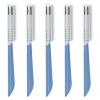 5Pcs Beard Mustache Straight Edge Razors, Men's Beards Edgers Trimmer Shaping Tool Eyebrow Razor Stainless Steel Blade for Facial Hair Fuzz Remover Hair Shaver, Replacement for Travel Grooming Styling view 1