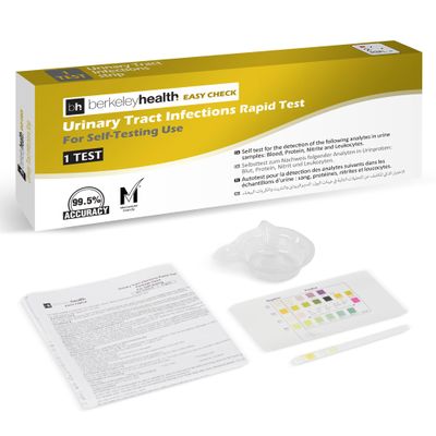 Berkeley Health Urinary Tract Infections Rapid Test - At-Home UTI Screening, Detects Leukocytes, Nitrite, Blood & Protein - 1 Test