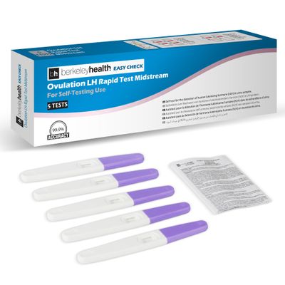 Berkeley Health Easy Check Ovulation LH Rapid Test Midstream - Fertility Tracking & Cycle Awareness, Easy Home Use, Clear Results in Minutes - 5 Tests